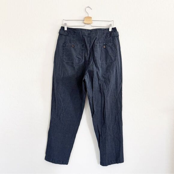 Sundance Vie De Reve Paperbag Pants Gingham Checkered Linen Blend Size 10 - Picture 4 of 11